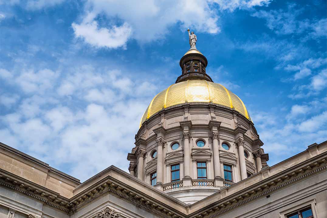 Gold dome of the Georgia capitol building